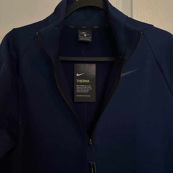 Nike Dri-Fit Therma Quarter-Zip Navy Blue Sweatshirt Pullover Men’s Small - Picture 3 of 4